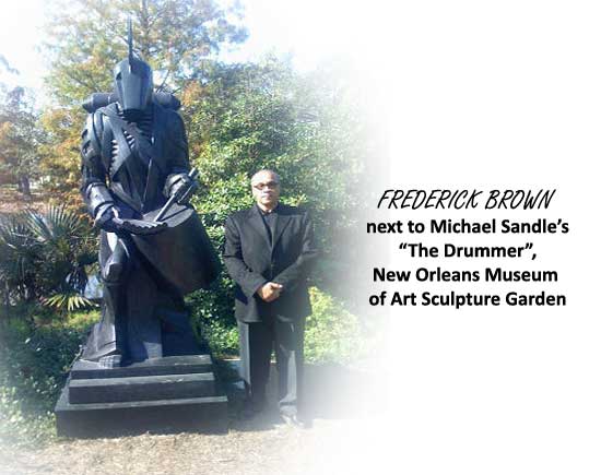 Frederick Brown next to Michael Sandle's(The Drummer)