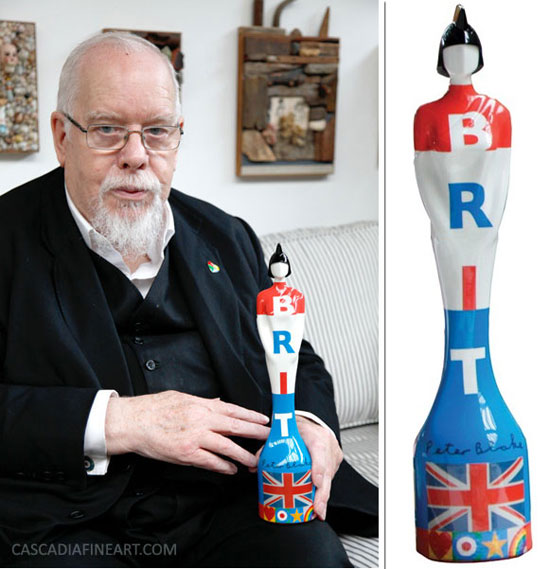 Sir Peter Blacke unveiled the Brit Awards 2012 statue